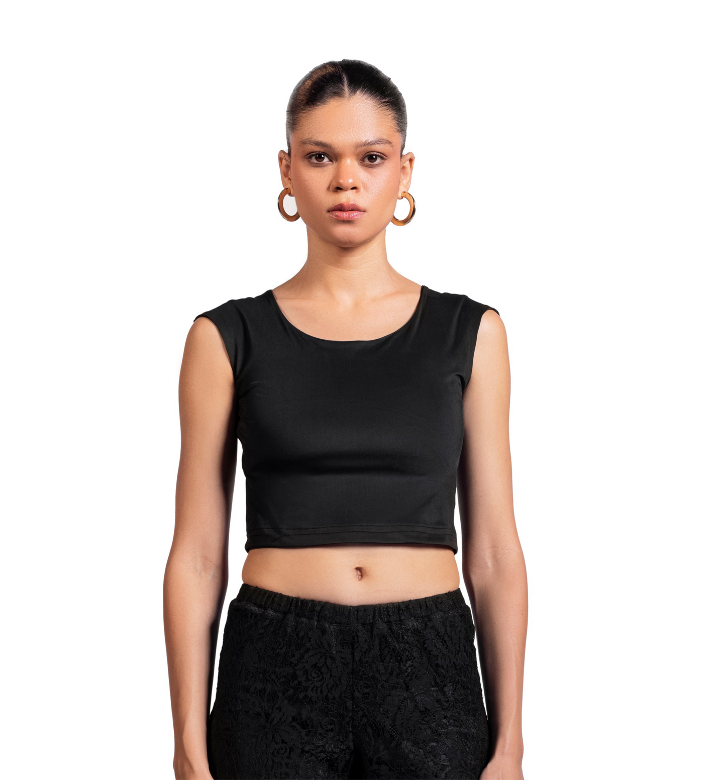 black basic cut top