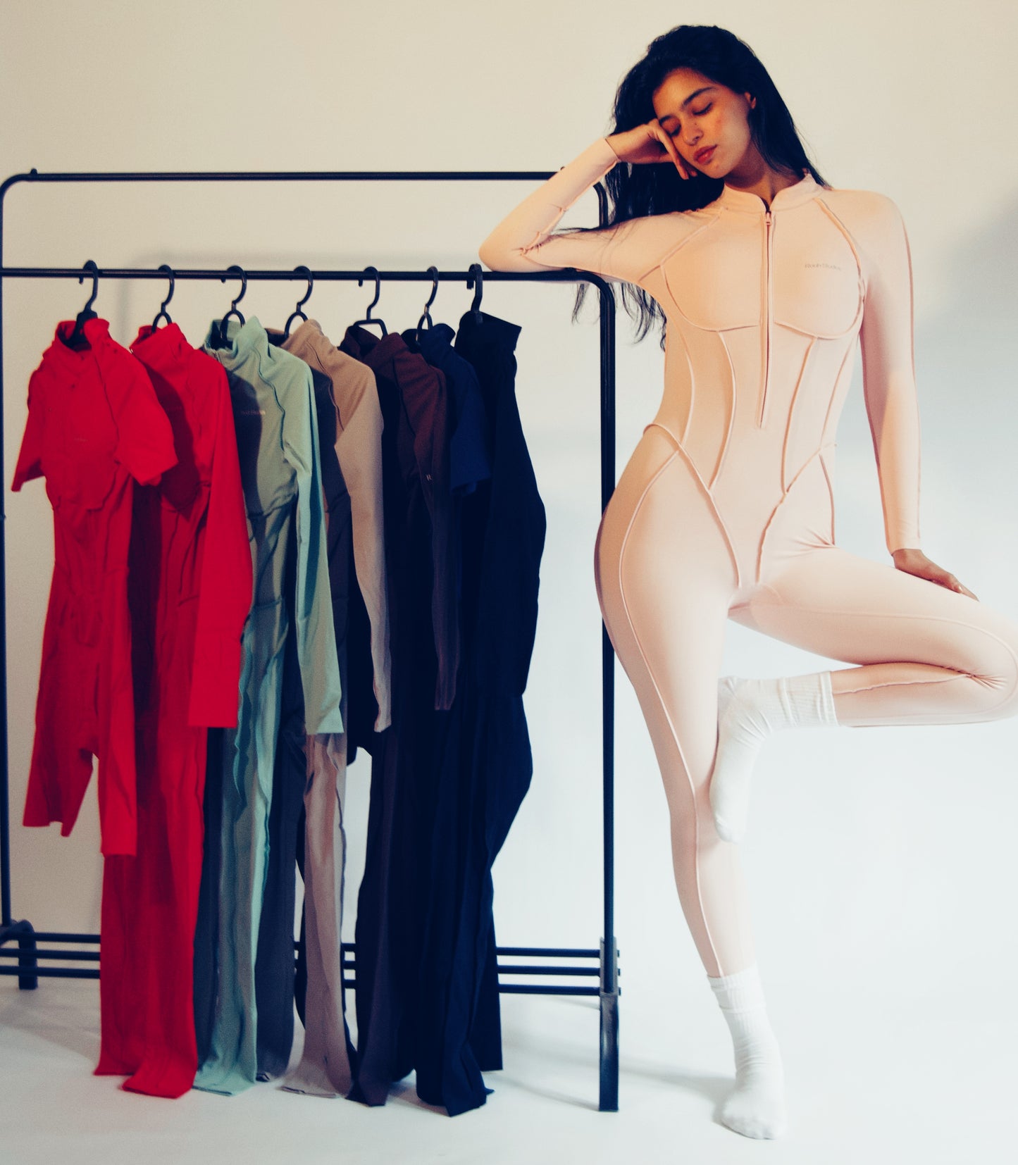 Light Baby Pink Backless Set