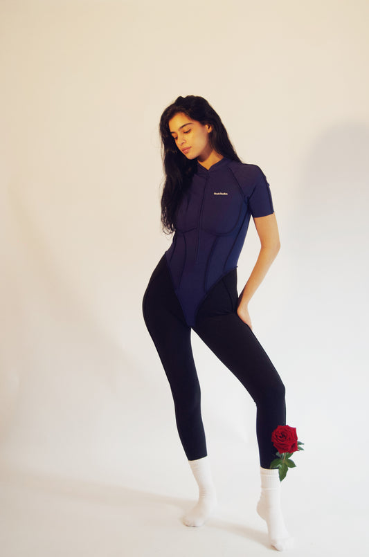 Navy Blue & Black Backless Set