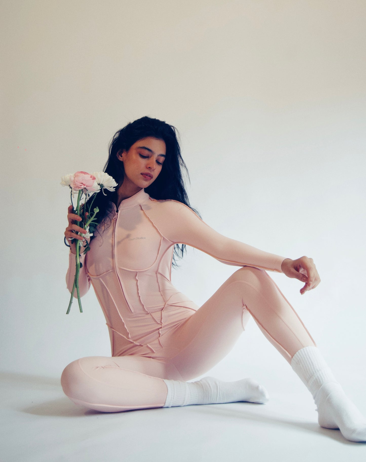 Light Baby Pink Backless Set