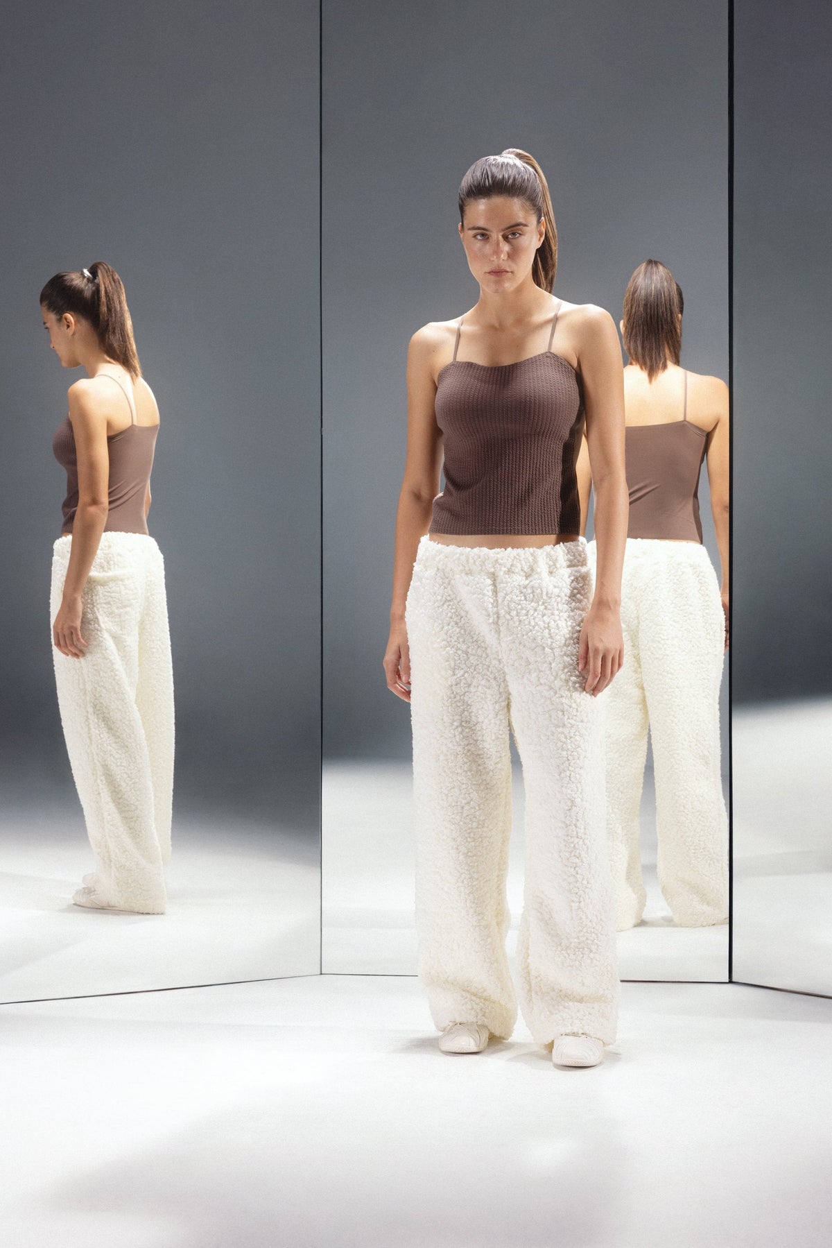 Cream Sherpa Pants