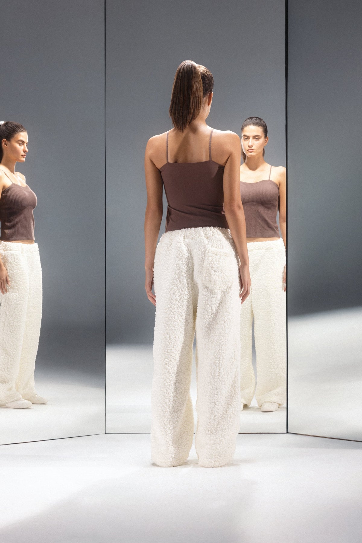 Cream Sherpa Pants