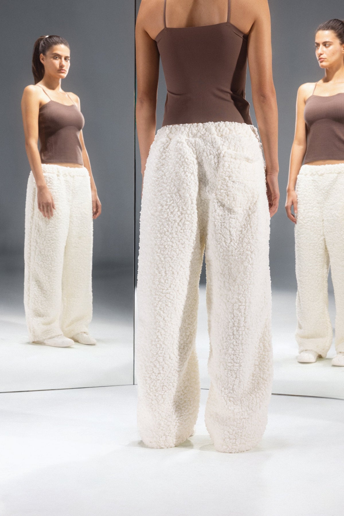 Cream Sherpa Pants