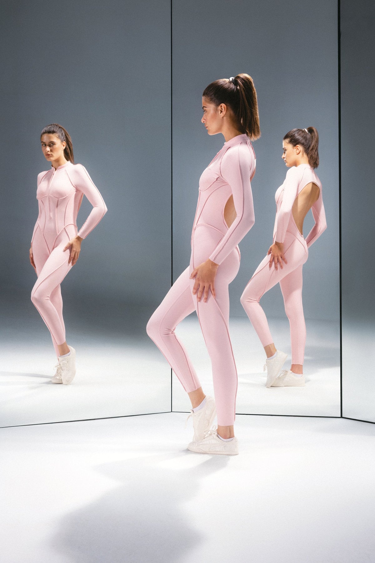 Light Baby Pink Backless Set