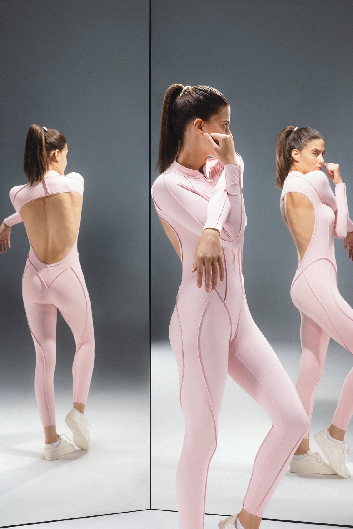 Light Baby Pink Backless Set