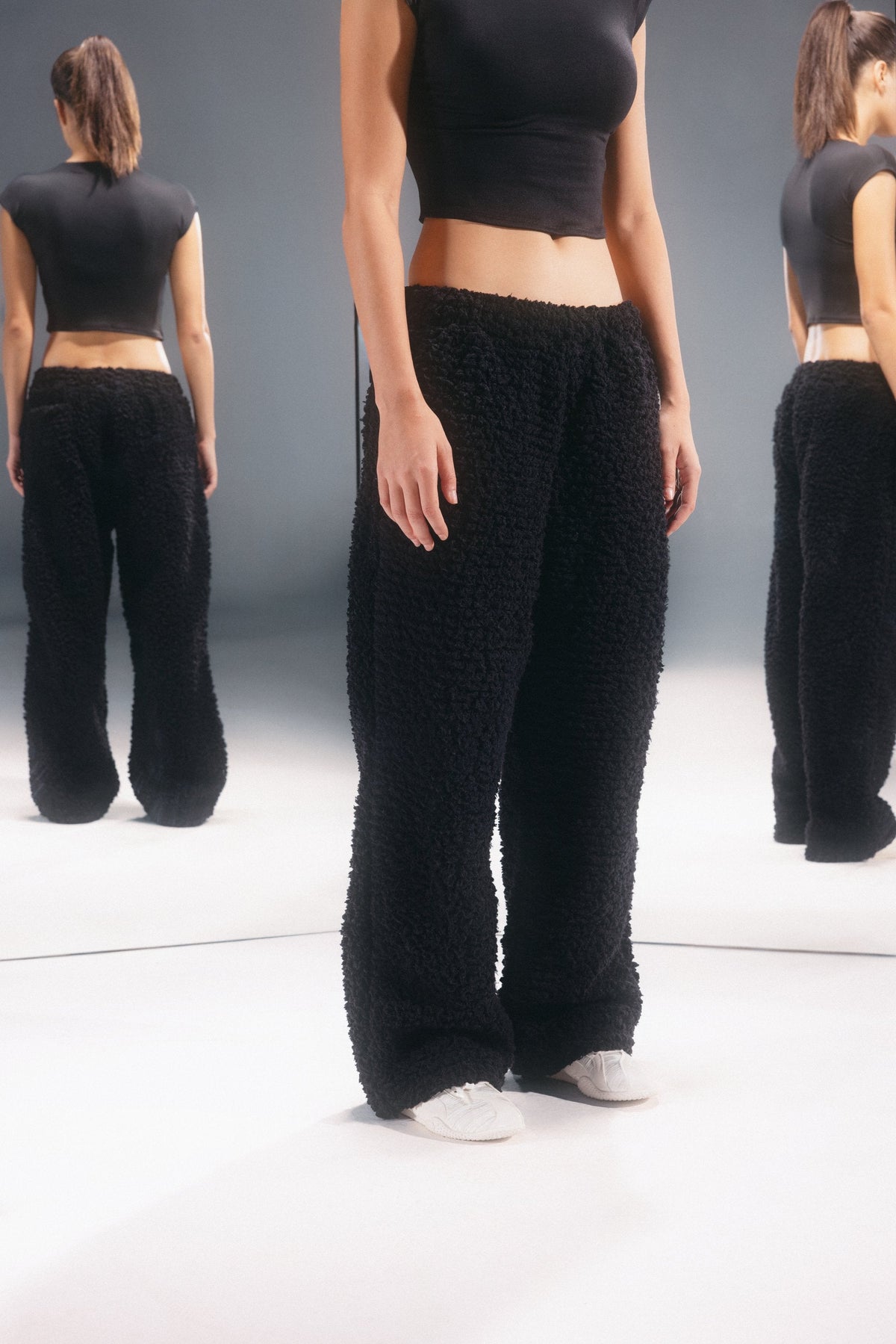 Noir Black Sherpa Pants