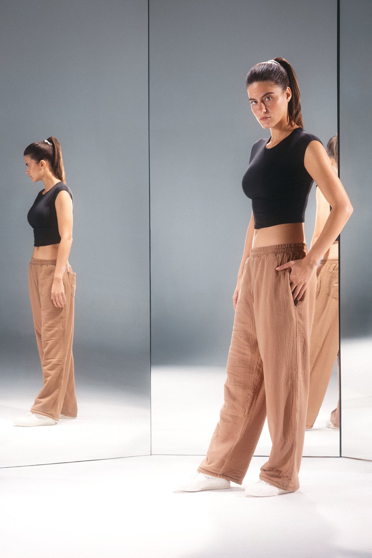 Tan Gauze Pants